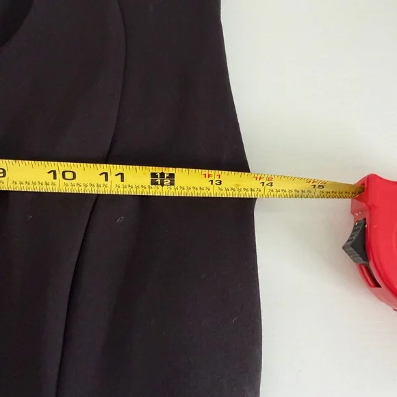 Tahari Black Sheath Dress Size 4 Gold Button Sleeveless Stretch Midi - Picture 11 of 13